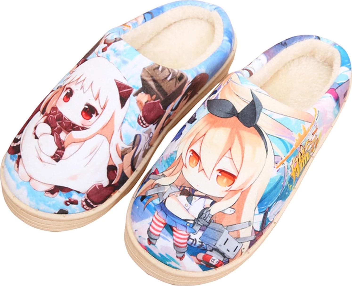 Anime Slipper Soft Plush House Slippers Men Women Winter Anti-slip Indoor Slip on Shoes