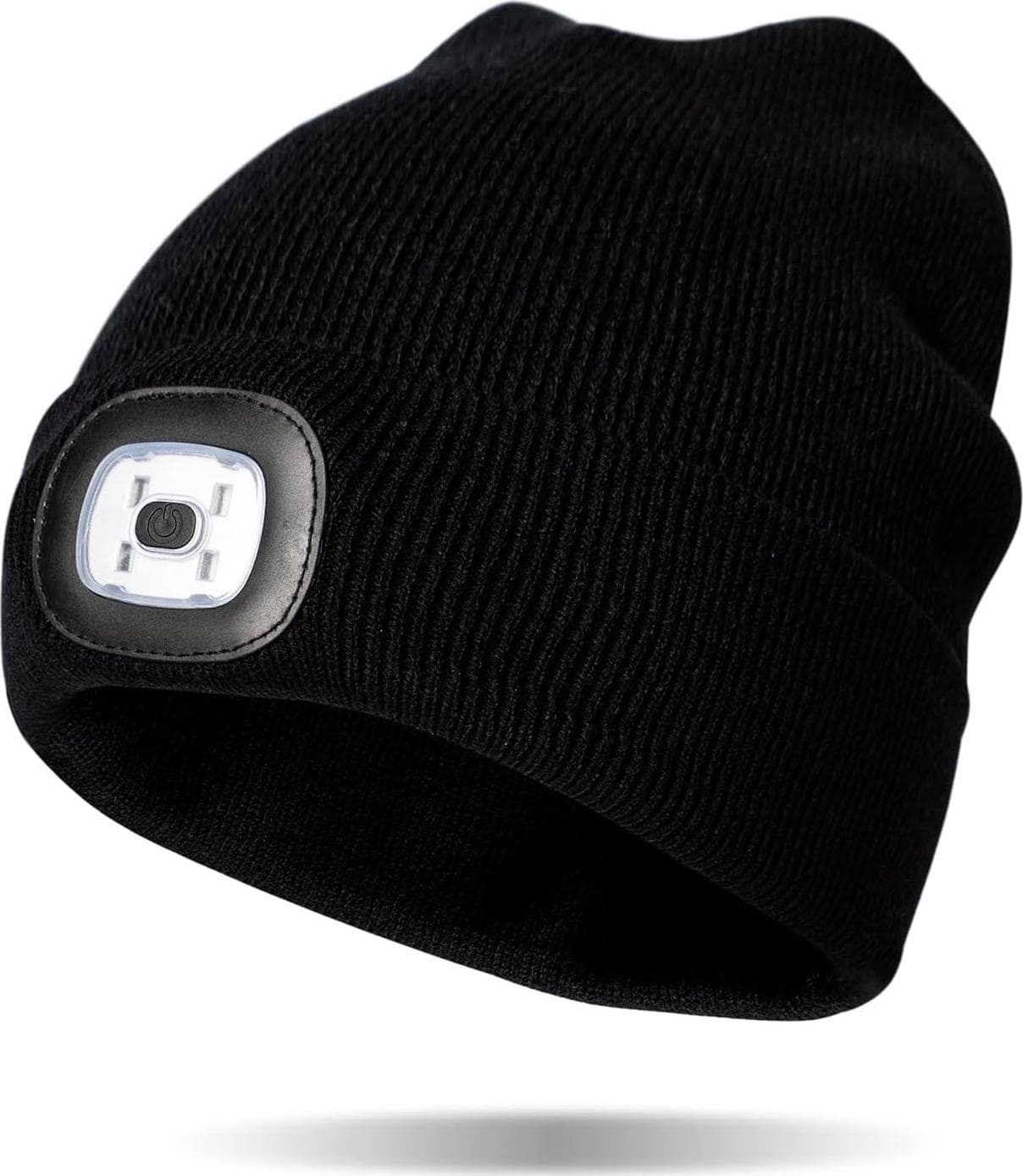 Classic Rechargeable LED Warm Knit Beanie Head Light Hat Headlamp for Outdoor Activities