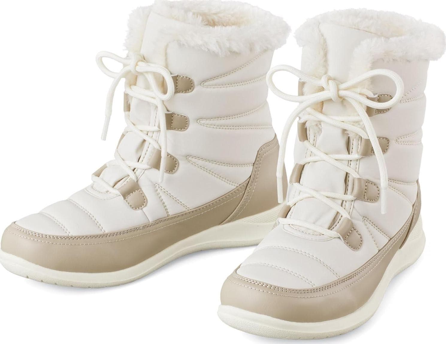 Collections Etc Totes Ladies Water-Resistant Calf-Length Lace-Up Winter Boots