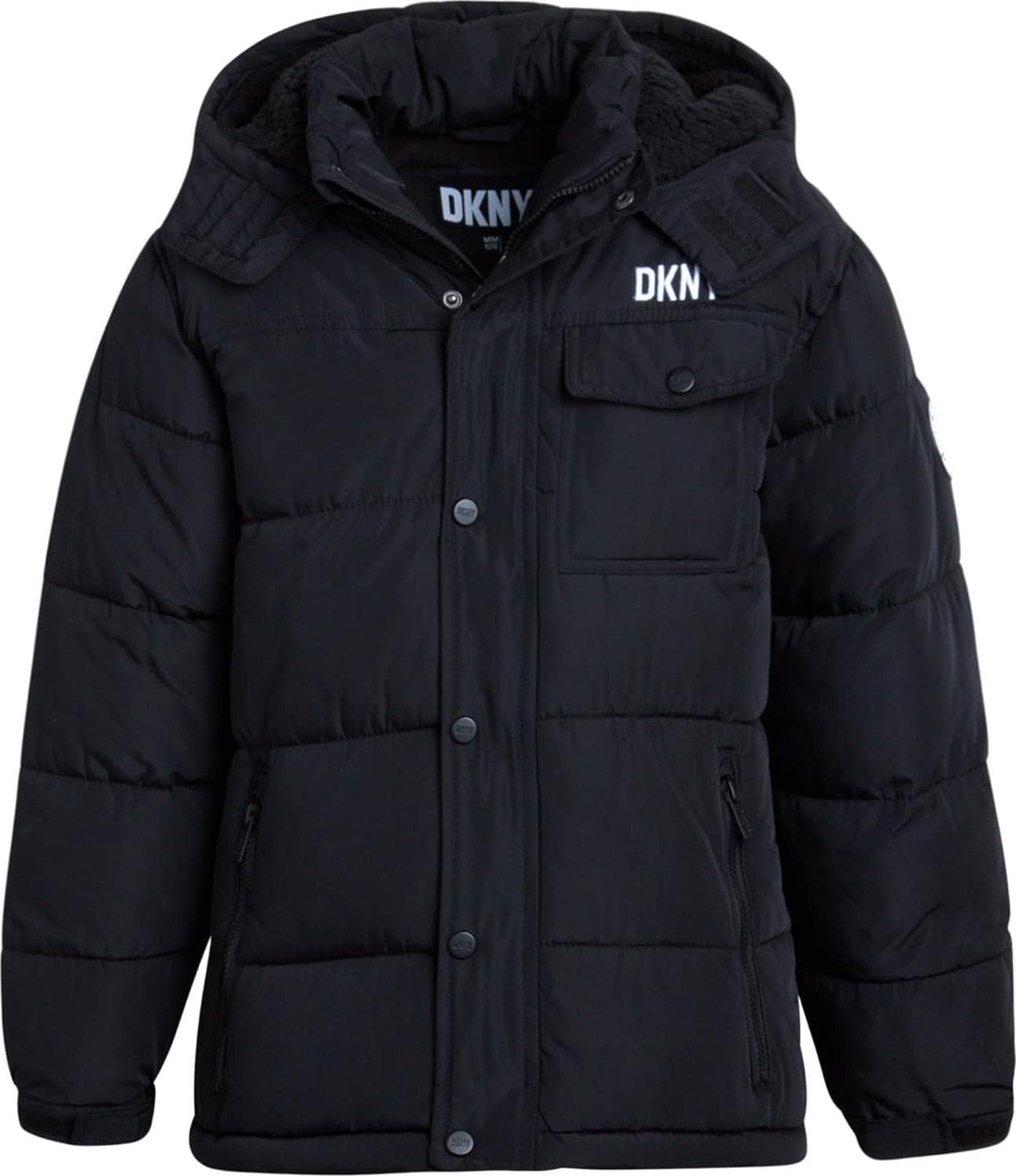 DKNY Boys’ Winter Jacket – Insulated Quilted Puffer Parka Coat, Sherpa Lined Hood – Heavyweight Ski Jacket for Boys (4-20)