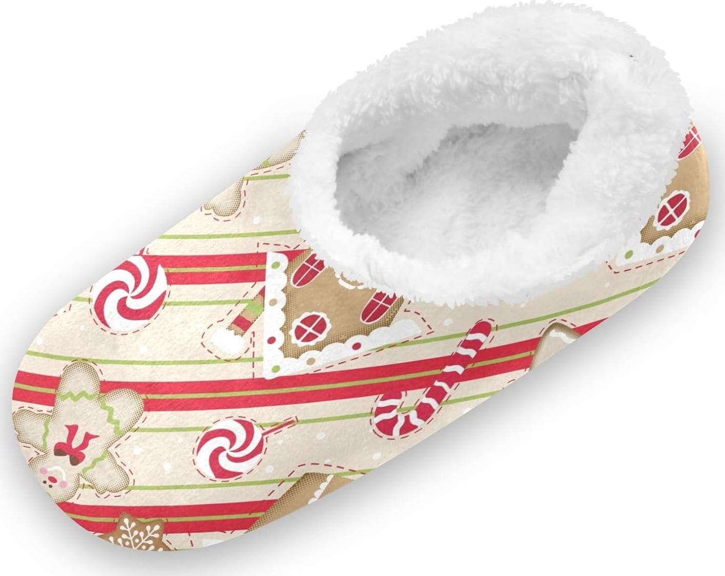 Gingerhaus Candy Collection Christmas Boys Girls House Slippers Toddler Home Shoes Winter Indoor Shoes XS