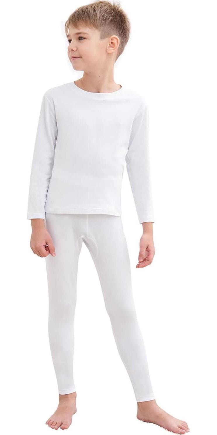 HEROBIKER Thermal Underwear Boys Ultra Soft Fleece Lined Kids Thermals Long Johns Top Bottom Warm Set for Winter Skiing