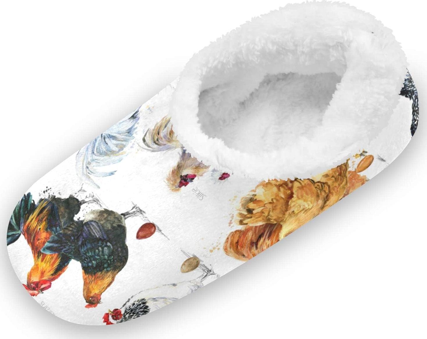Kids Toddler House Slippers Chicken Breed Collection Winter Home House Warm Fur Indoor Slipper for Boys Girls, XS