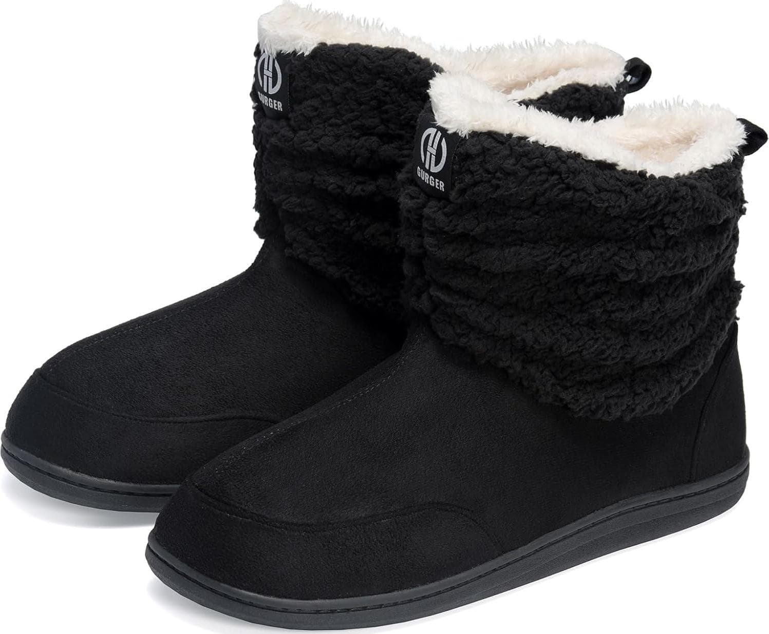 Men Women Slipper Boots Winter Indoor Outdoor Bootie Slippers Plush Fleece Memory Foam House Shoes
