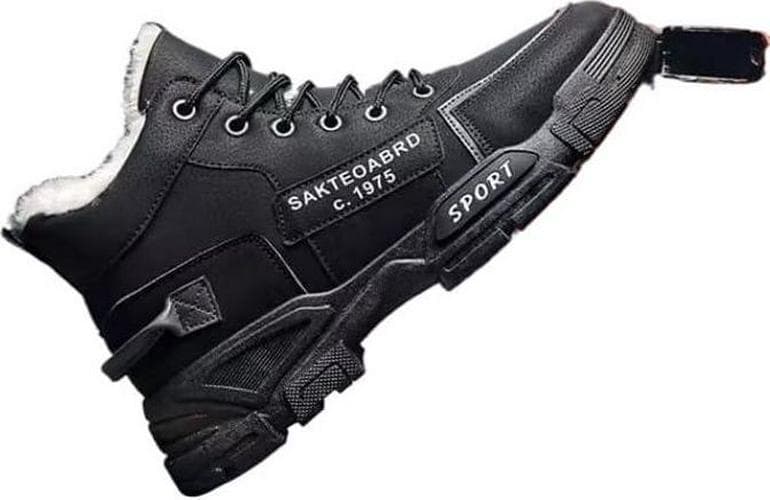 Men’s Fashion Sneaker-Style Winter Snow Boots with Warm Fleece Lining, Anti-Slip Outdoor Casual Hiking Short Boots, PU Upper and PVC Sole, Round Toe – Fall/Winter Collection