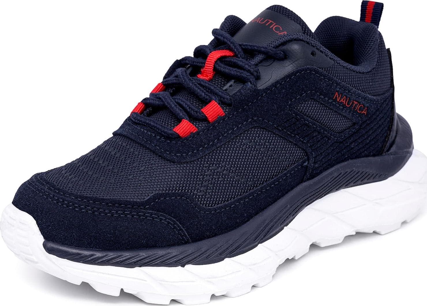 Nautica Kids Boys and Girls Athletic Sneakers – Chunky Cushion Heel Running and Hiking Shoes (Lace-Up/Bungee Slip-On) (Big Kid/Little Kid/Toddler)