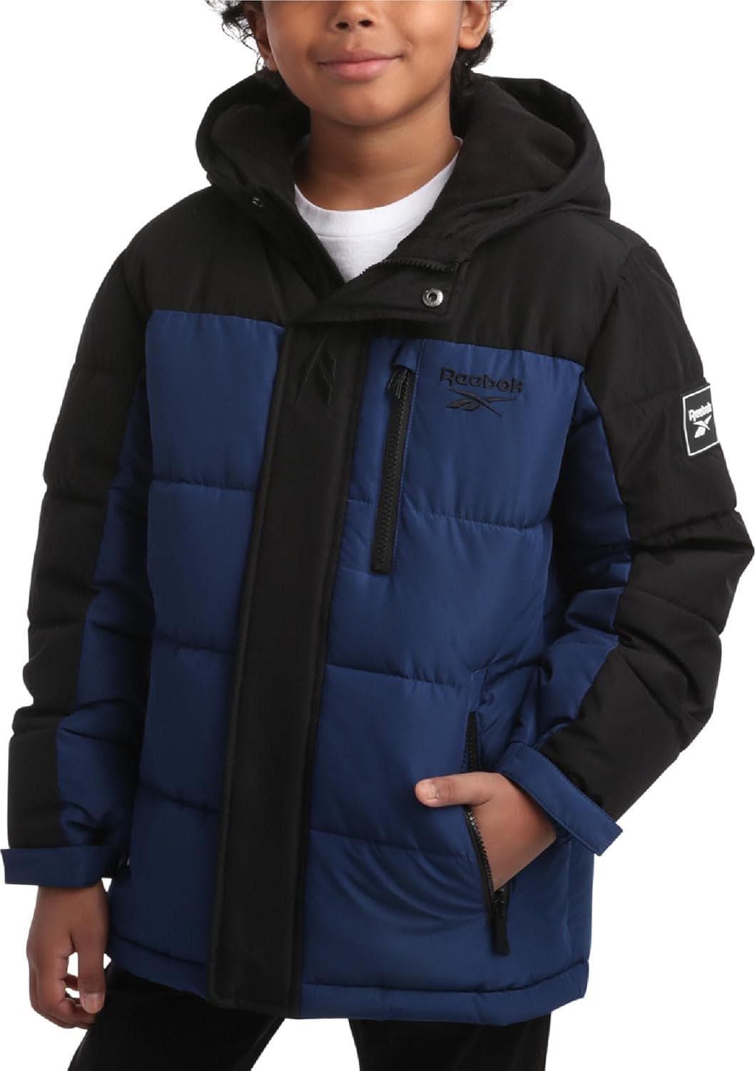Reebok Boys’ Winter Coat – Heavyweight Quilted Puffer Snow Parka – Weather Resistant Ski Jacket for Boys (8-20)