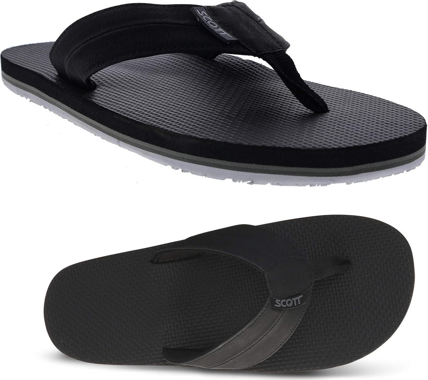 Scott Hawaii Vegan Leather Sandals, Makoa FLexible Flipflops Lightweight Neoprene Lined