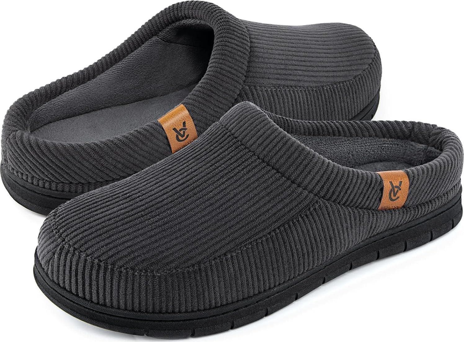 VeraCosy Men’s Moccasin Slippers Comfy Soft Durable Slip-on Indoor Memory Foam House Shoes