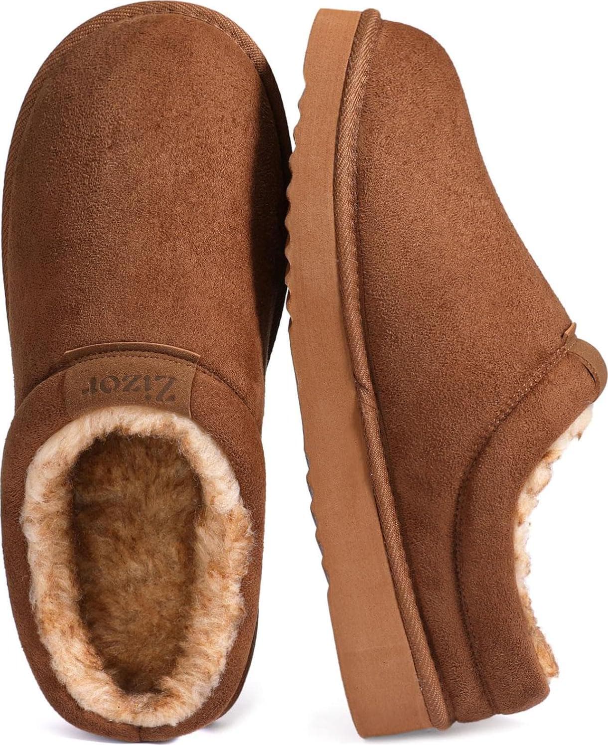 Zizor Men s Vallarta Plush Suede Clog Slippers