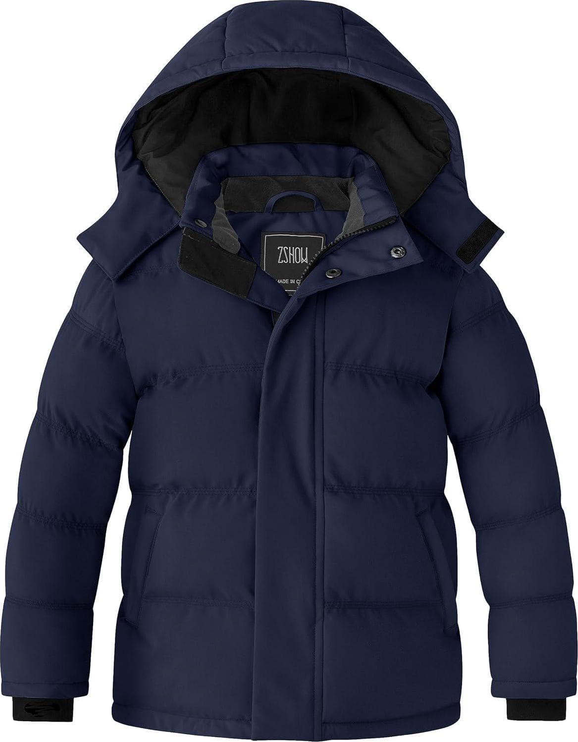 ZSHOW Boys’ Winter Coat Waterproof Warm Quilted Puffer Jacket with Removable Hood